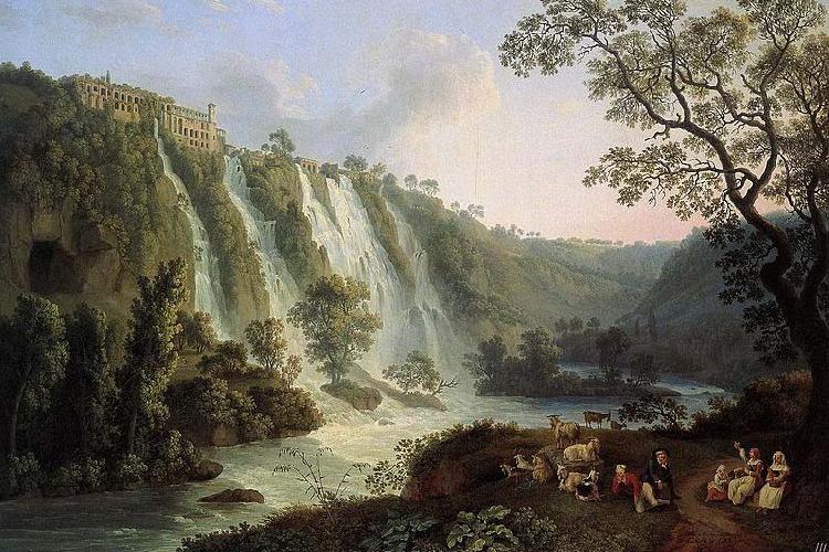 Jakob Philipp Hackert Villa of Maecenas and Waterfalls in Tivoli Germany oil painting art